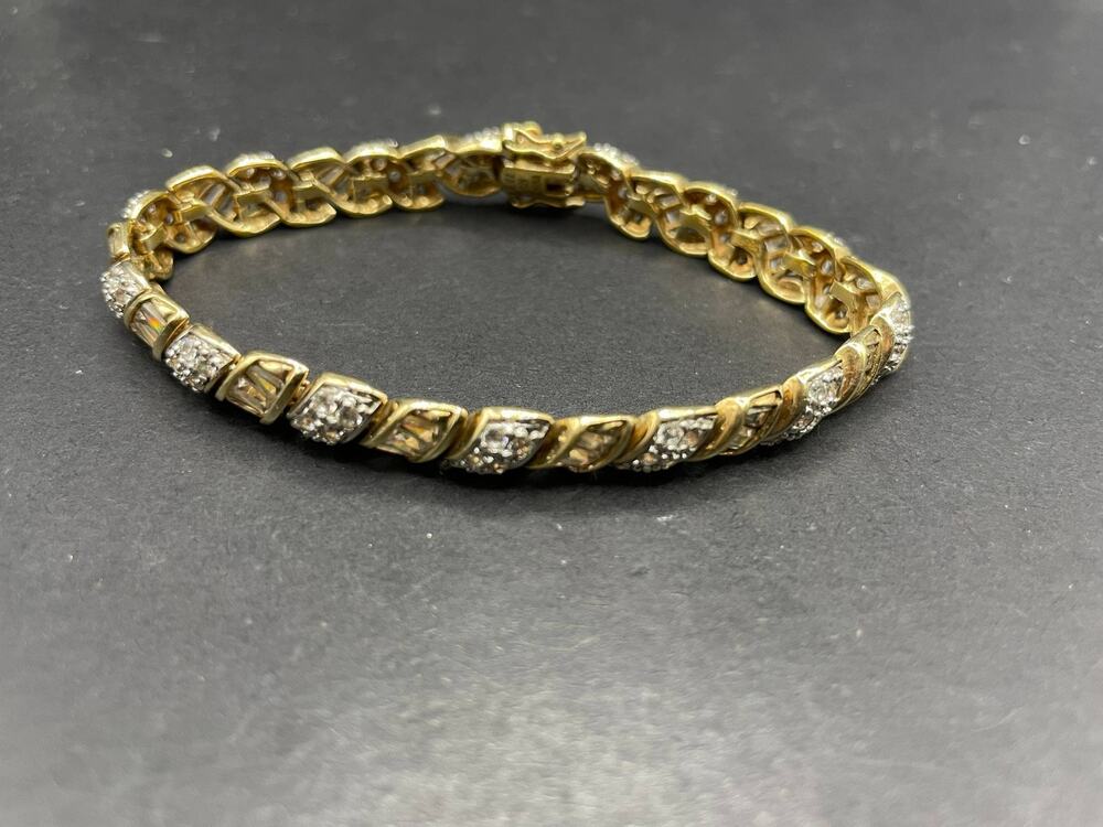 925 Sterling Silver Gold Plated Bracelet S Link Box Clasp Women